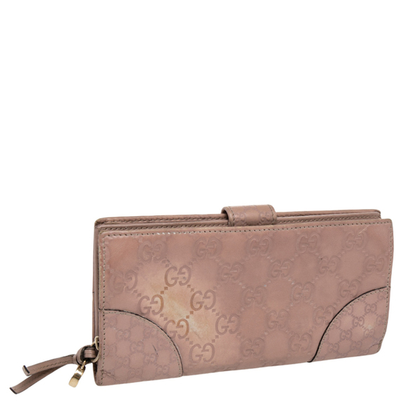 GUCCI Beige ssima Leather Bree Bifold Wallet - Picture 3 of 9